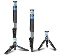 SIRUI P-325FL Monopié de Fibra de Carbono de 170cm con Pies para Fotografía SLR, Monopié de Fotografía Profesional Portátil de 5 Secciones para Cámara, Videocámara, Carga Máxima 10kg