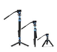 SIRUI P-325FS Monopié de Fibra de Carbono con Pies para Cámara, Monopié de Fotografía Profesional Portátil de 5 Secciones con Cabezal de Video Fluido VA-5 para Videocámara, Carga Máxima 10kg