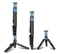 SIRUI P-325FS Monopié de Fibra de Carbono de 140cm con Pies para Fotografía SLR, Monopié de Fotografía Profesional Portátil de 5 Secciones para Cámara, Videocámara, Carga Máxima 10kg