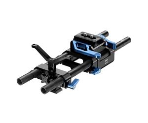 SIRUI Placa Base Universal para Cámara para Riel de Varilla de 15mm con Varillas Dobles de Fibra de Carbono, Soporte de Lente en Forma de Y, Placa de Liberación Rápida para Arca, SC-BPS