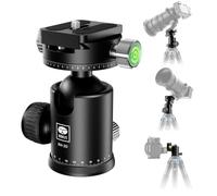 SIRUI Rótula de Bola para Trípode para Cámara, Doble Cabezal Panorámico de 360° con Bola de Metal de 36mm y Placa de Liberación Rápida de 1/4" para Cámara de Video, Carga Máxima 20kg - KH-20