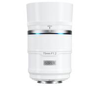 SIRUI Sniper 75mm Lente de Enfoque Automático, F1.2 Telephoto APS-C Camera Lente para X-T4, X-T5, X-H1, X-H2/H2S, X-T3, X-T30, X-S10 (X Mount, Blanco)