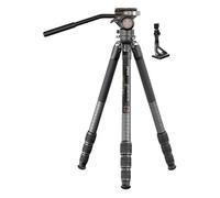 Sirui SP124+B5X TrÃpode impermeable de fibra de carbono con cabezal panorÃ¡mico para vÃdeo / compatible con Arca Swiss negro