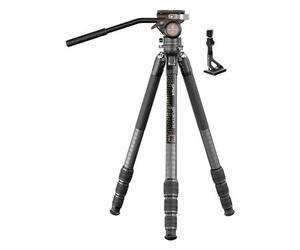 Sirui SP124+B5X TrÃpode impermeable de fibra de carbono con cabezal panorÃ¡mico para vÃdeo / compatible con Arca Swiss negro