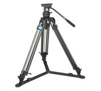 Sirui SQ75 Trípode Broadcast Semi Profesional de Carbono de 1 Paso + Cabeza de Vídeo Fluida S5X con Contrapeso y Fricción / cargable hasta 8 kg
