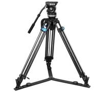 Sirui SQ75 Trípode de carbono de 1 paso para broadcast + Cabeza de vídeo fluida VHS10