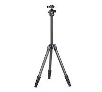 SIRUI ST-124+ST-10X Trípode Impermeable de Carbono para cámaras con Cabeza de Bola de 360°, trípode de Viaje de Fibra de Carbono, Columna Central Triangular, Ligero, máximo 166cm, 12KG de Carga útil