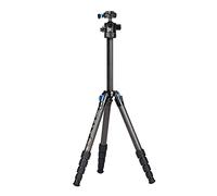SIRUI ST-125+ST-10X Trípode de Carbono Resistente al Agua con Cabeza de Bola, Trípode de Viaje Compacto de Fibra de Carbono, Columna Central Triangular, 5 Secciones, 158cm, 12KG de Carga Útil