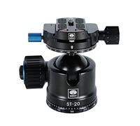 SIRUI ST-20 - Rotula esférica profesional estable para trípode, cámara, cabeza panorámica de baja gravedad, compatible con Arca-Swiss, con placa QR, cierres independientes, carga de 35 kg