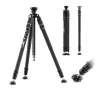 SIRUI SVS60 de Fibra de Carbono Trípode de Viaje, 164cm Altura Máx, Convierte en Monopie, Ajuste Rápido, Soporta 8kg, Ultracompacto 66cm