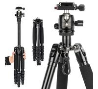 SIRUI Traveler - Trípode de cámara de Aluminio 5AX de 52 Pulgadas, Cabeza de Bola panorámica de 360° B-00K y Placa de liberación rápida Arca Swiss, Altura plegada 31.5 cm, Carga hasta 6 kg