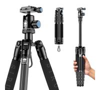SIRUI Trípode Compacto de Fibra de Carbono de 59pulgadas con Cabeza de Bola y Placa Incorporada para Arca, Solo 0,85kg Carga de hasta 4kg - Traveler 5C