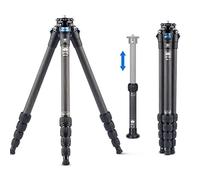 SIRUI Trípode para Cámara de Viaje AM-225, 159cm Trípode Portátil de Fibra de Carbono con Tubo de Extensión SL-100, Trípode para Fotografía con Columna Central de Carbono, Carga Máxima 6kg