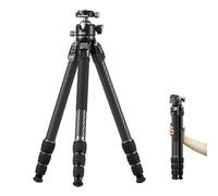 SIRUI Trípode Profesional de Fibra de Carbono con Cabeza de Bola 43mm, Altura Ajustable 128cm, Carga 20kg,Estabilidad Ultra para DSLR, Cámaras Sin Espejo y Video, AM-284S+G1