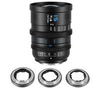 SIRUI VP-1 Vision Prime 1 T1.6 Lente de cine de marco completo, lente de cine de enfoque manual de 15 mm con montura E preinstalada, soportes intercambiables RF/Z/L (negro)