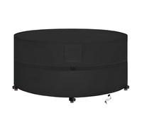 SIRUITON Ø135X80cm Funda para Mesa de Jardin Impermeable, Anti-UV 420D Protectora Redonda Mueble de Exterior Impermeable Fundas Oxford ,10000 Pa Funda Mesa Jardín Redonda