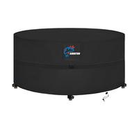 SIRUITON Ø250X104cm Funda para Mesa de Jardin Impermeable, Anti-UV 420D Protectora Redonda Mueble de Exterior Impermeable Fundas Oxford,10000 Pa Funda Mesa Jardín Redonda