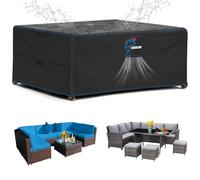 SIRUITON cubierta de muebles de patio, Funda para Muebles De Jardín, Impermeable, Resistente Al Viento, Resistente a Los Rayos UV, Cubierta De Muebles Oxford 420D para Mesa Y Sillas (242x162x100cm)