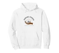Sirviendo a los demás: Inspirando la compasión por la Humanidad Sudadera con Capucha, Unisex para Adultos, Blanco, M