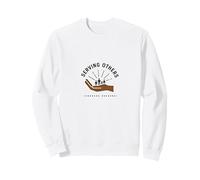 Sirviendo a los demás: Inspirando la compasión por la Humanidad Sudadera, Unisex para Adultos, Blanco, XXL