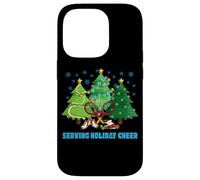 Sirviendo alegría navideña | Jugador de Tenis Festivo Navidad Carcasa para iPhone 14 Pro