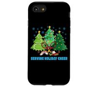 Sirviendo alegría navideña | Jugador de Tenis Festivo Navidad Carcasa para iPhone SE (2020) / 7/8