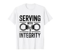 Sirviendo con Integrity Police Oficial Policía Policías Camiseta