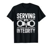 Sirviendo con Integrity Police Oficial Policía Policías Camiseta
