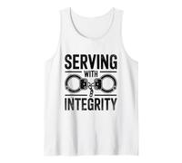 Sirviendo con Integrity Police Oficial Policía Policías Camiseta sin Mangas