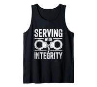 Sirviendo con Integrity Police Oficial Policía Policías Camiseta sin Mangas