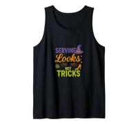 Sirviendo Looks no Trucos Divertido Drag Queen Halloween Camiseta sin Mangas