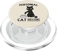 Sirviente Personal de Gatos, Gracioso Pelo, mamá, papá, Mascota, Hombre, Mujer y niño PopSockets PopGrip para MagSafe