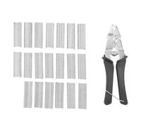 Sirxlevcy 1 Pieza Herramienta de Alicates de Anillo de Cerdo y 600 Piezas Clips M, Jaula de de Pollo, Valla de Alambre, Herramientas de ReparacióN de Soldadura Juntas de Soldadura