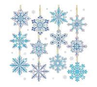 Sirxlevcy 12 Piezas DIY Pintura de Diamante de de Nieve Kit de Material de Marcador Kits de de Mosaico de Diamantes Colgante Hecho a Mano, B