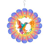 Sirxlevcy 12 Pulgadas Pájaro Viento Spinner Metal 3D Giratorio Campanillas de Viento Arte de Lujo Jardín Colgante Decoración Al Aire Libre