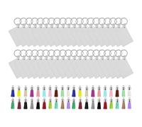 Sirxlevcy 160 Piezas Juego de Llaveros de SublimacióN en Llaveros de SublimacióN en de Transferencia de con Borlas MDF en -RectáNgulo