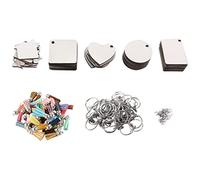 Sirxlevcy 160 Piezas Ornamentos de SublimacióN en Llaveros en de SublimacióN MDF Tableros de de SublimacióN de Doble Cara Suministros de Bricolaje