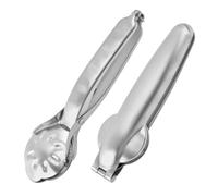 Sirxlevcy 2 Uds. Alicates Abridores de Nueces de Acero Inoxidable con Clip de CastañA y Peladores con Protector para el Pulgar, Alicates para Tuercas Plateados