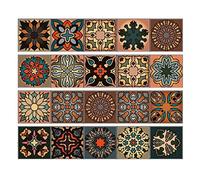 Sirxlevcy 20 Piezas 3D Multi Marroquí Autoadhesivo BañO Cocina Pared Etiqueta Engomada de Azulejo de Escalera