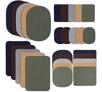 Sirxlevcy 30 Piezas de Parches de Tela para Planchar Parches de ReparacióN de Tela Kit de de ReparacióN de Ropa de Sarga para Ropa de Chaqueta, 5 Colores