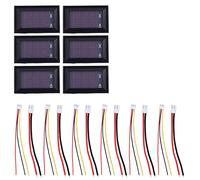 Sirxlevcy 6 Uds VoltíMetro Digital AmperíMetro DC 100V 10A Azul Rojo LED Medidor de Voltaje de Corriente Probador Panel de Pantalla Dual para AutomóVil