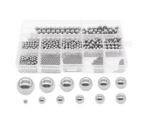 Sirxlevcy 600 Piezas de 12 TamañOs de Bolas de Acero de PrecisióN de Acero Inoxidable de 1 una 8 Mm, Juego de Surtido de Bolas MéTricas para Rodamientos de Bicicletas, Bolas de Mezcla