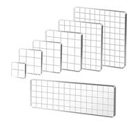 Sirxlevcy 7 Piezas de Bloques de Sellos AcríLicos, Bloques de Sellos Transparentes Bloques de AcríLico para Herramientas de Estampado con Rejilla Decorativa