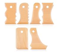 Sirxlevcy 7 Piezas de Herramientas de Recorte de CeráMica, Herramientas para Moldear Pies de Arcilla, Textura, Perfil de Madera, Paquete de Costillas, Moldeador de Pies