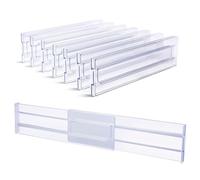 Sirxlevcy 8 Piezas Organizador de Divisores de Cajones Gabinete Ajustable Almacenamiento Organizador de Ropa Cajones Separadores Organizador de Cajones de Cocina