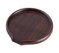 Sirxlevcy Bandeja de Té Redonda de Bambú, Pastel de Té, Bandeja de Té, Accesorios para la Ceremonia del Té, Bandeja de Té, Bandeja de Té de RevisióN