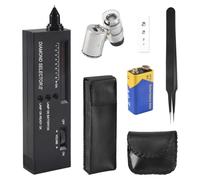 Sirxlevcy BolíGrafo Probador de Diamantes Detector de Diamantes Profesional con Lupa Mini LED 60X BolíGrafo de Prueba de Diamantes para Principiantes y Expertos
