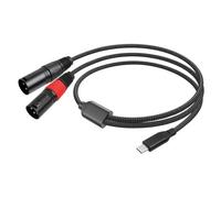 Sirxlevcy Cable Audio Estéreo con Amplificador USB Tipo C Macho A 2 XLR Macho de 32 Bits/384 KHz para Teléfonos Inteligentes y Portátiles de 3 Metros