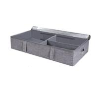 Sirxlevcy Caja de Almacenamiento Debajo de la Cama de 50 litros con Tapa, Caja de Almacenamiento Plegable de con Laterales/Fondo Resistentes y Divisores Ajustables de PVC