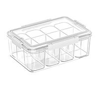 Sirxlevcy Caja de Almacenamiento Multiusos, Organizadores de Almacenamiento de Manualidades Transparentes, Contenedores de Almacenamiento de Acrílico Portátiles con 4 Cajas Interiores